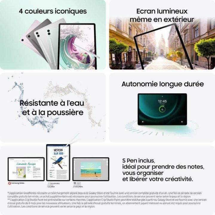Samsung Galaxy Tab S9 FE+ - État impeccable + S Pen inclus !