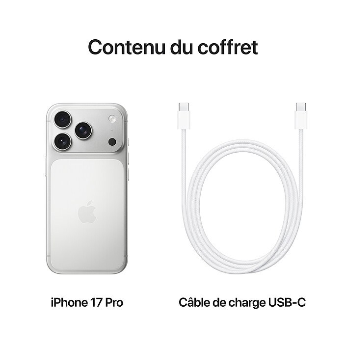 Apple iPhone 17 Pro 512 Go Argent
